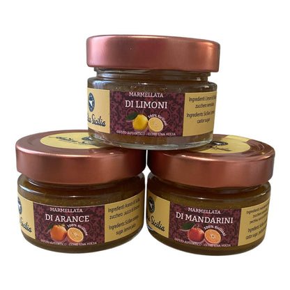 Tris Marmellate Siciliane - Tris Sicilian Marmelade 100g X 3