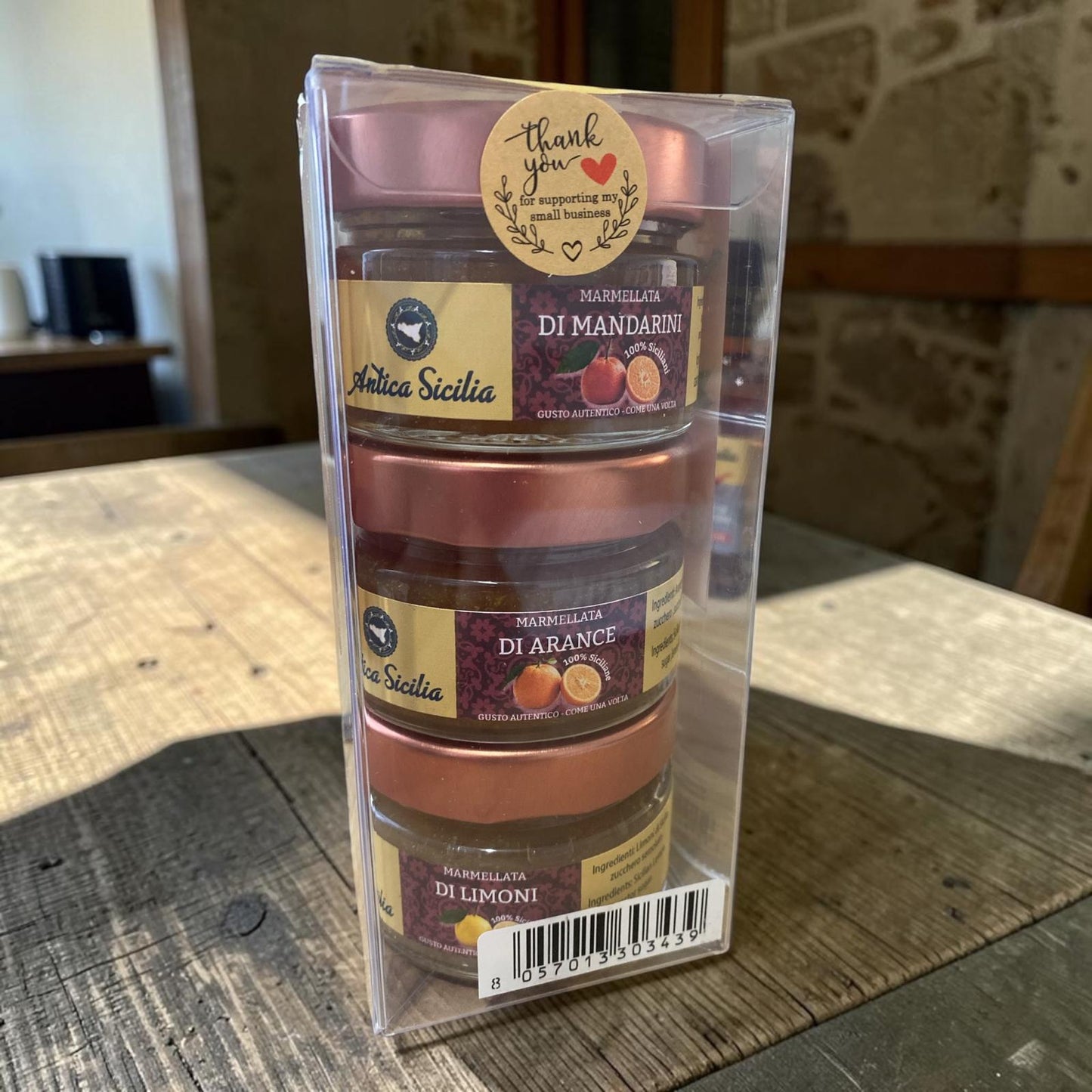 Tris Marmellate Siciliane - Tris Sicilian Marmelade 100g X 3