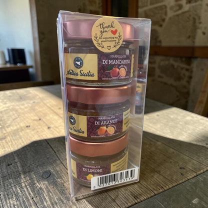Tris Marmellate Siciliane - Tris Sicilian Marmelade 100g X 3