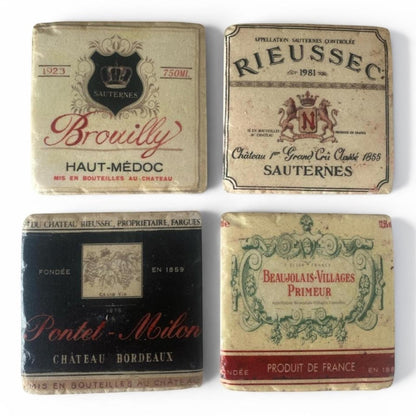 Coasters S/4 Wine Labels