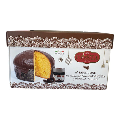 Panettone with Etna Chocolate Cream & Chocolate Glaze – 810g