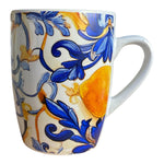 Decorative Ceramic Mug  Gold Floral Design