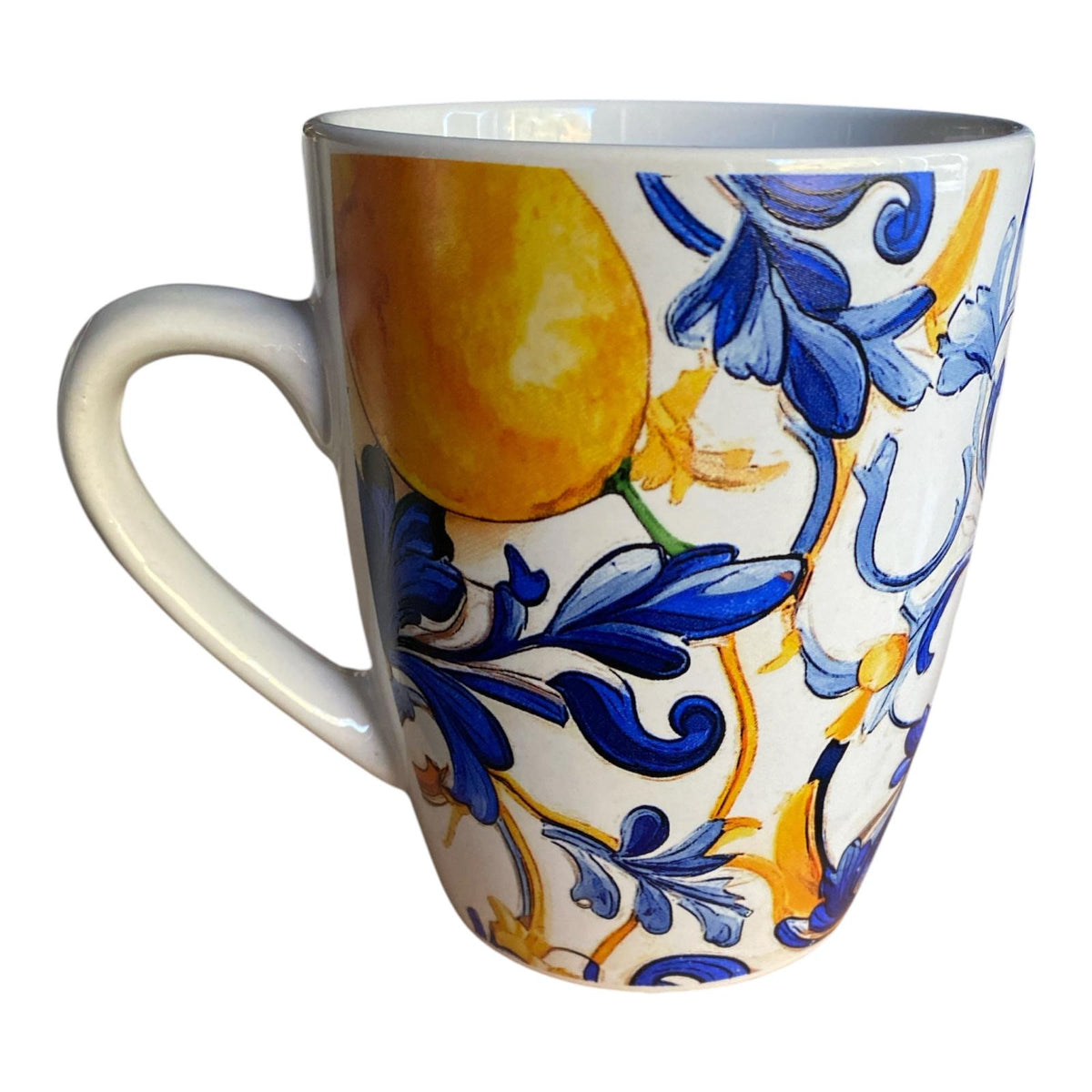 Decorative Ceramic Mug  Gold Floral Design