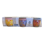 Set of 6 Italian Espresso Cups – 3 Colour Variations
