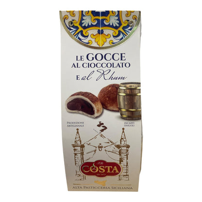 Gocce al cioccolatto e rum Sicilian Chocolate rum biscuit 120g