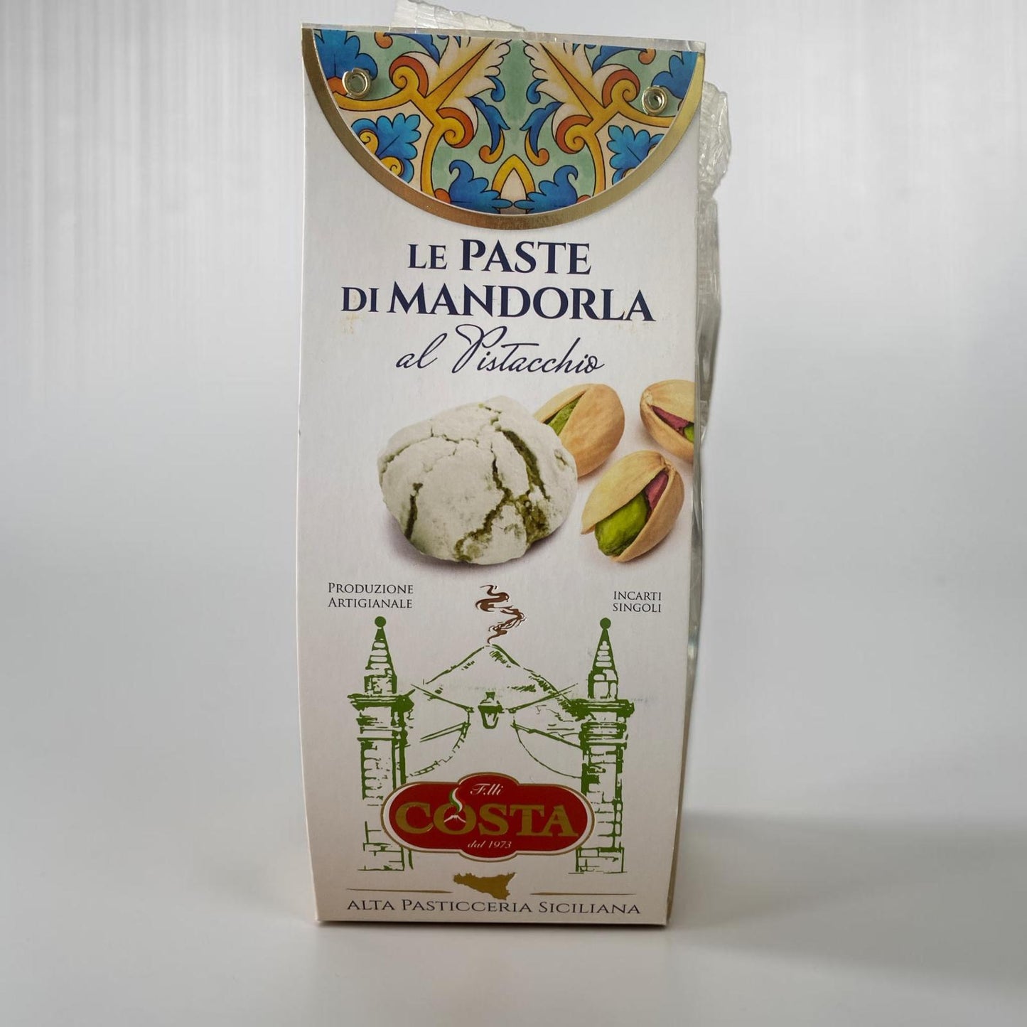 Paste di Mandorla al Pistacchio - Sicilian almond and pistachio biscuit 120g