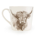 Wide Conical Mug - Highland Cow