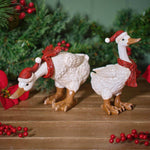 Christmas Resin Duck With Red Scarf And Hat Ornament