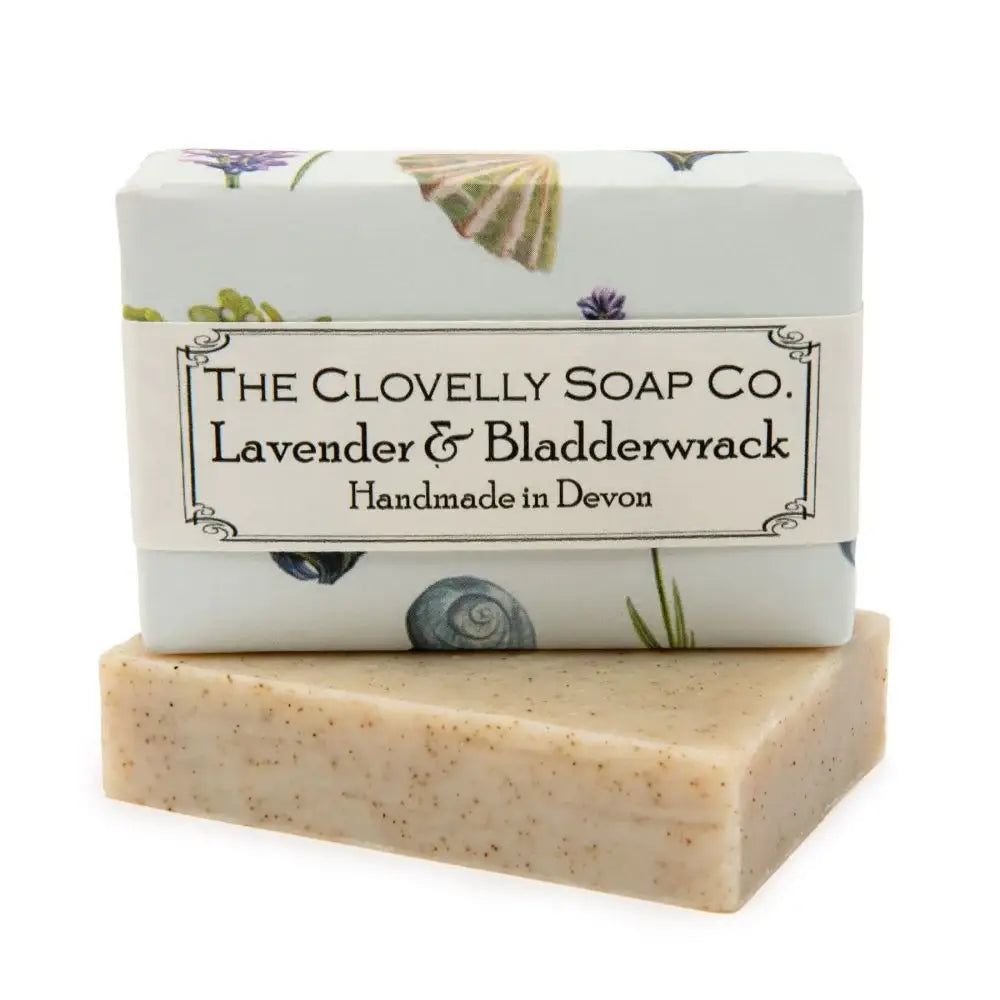 Lavender & Bladderwrack Soap: 100g 9cm by 6cm by 2cm