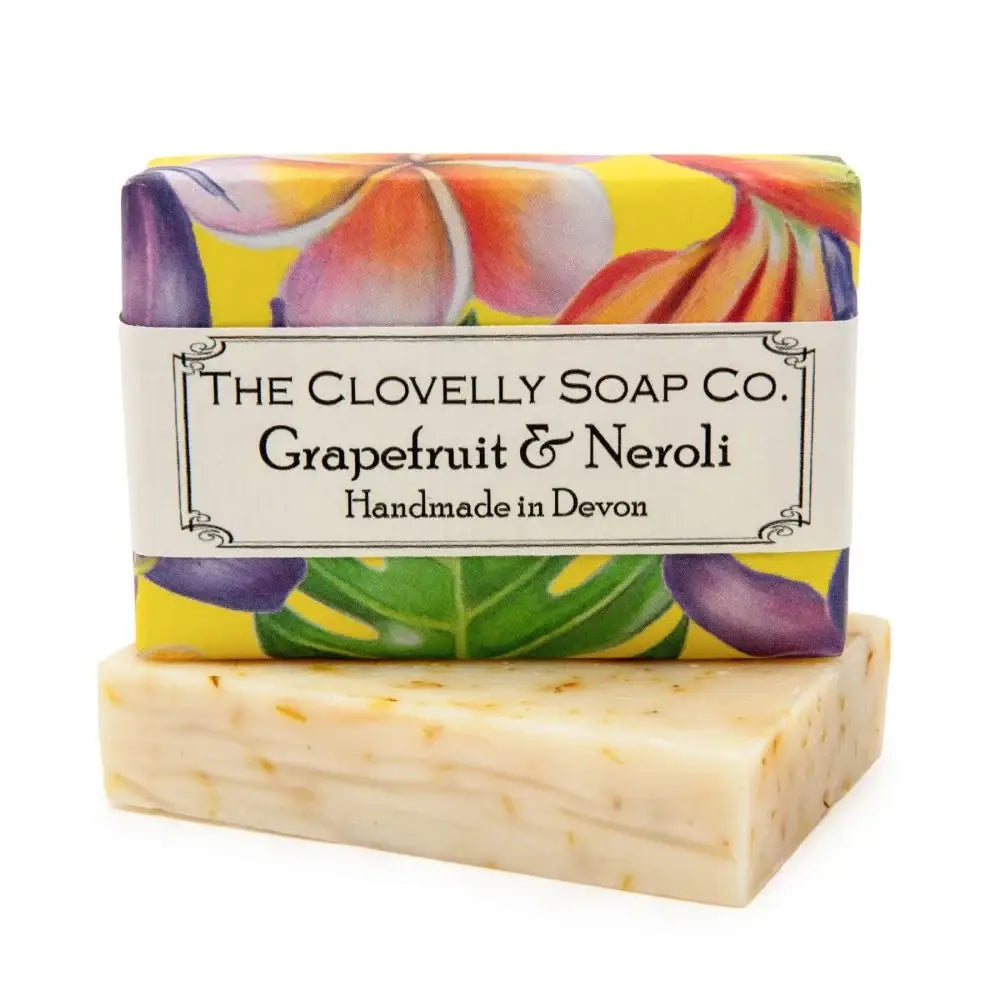 Grapefruit & Neroli Soap Bar: 100g  9cm by 6cm by 2cm