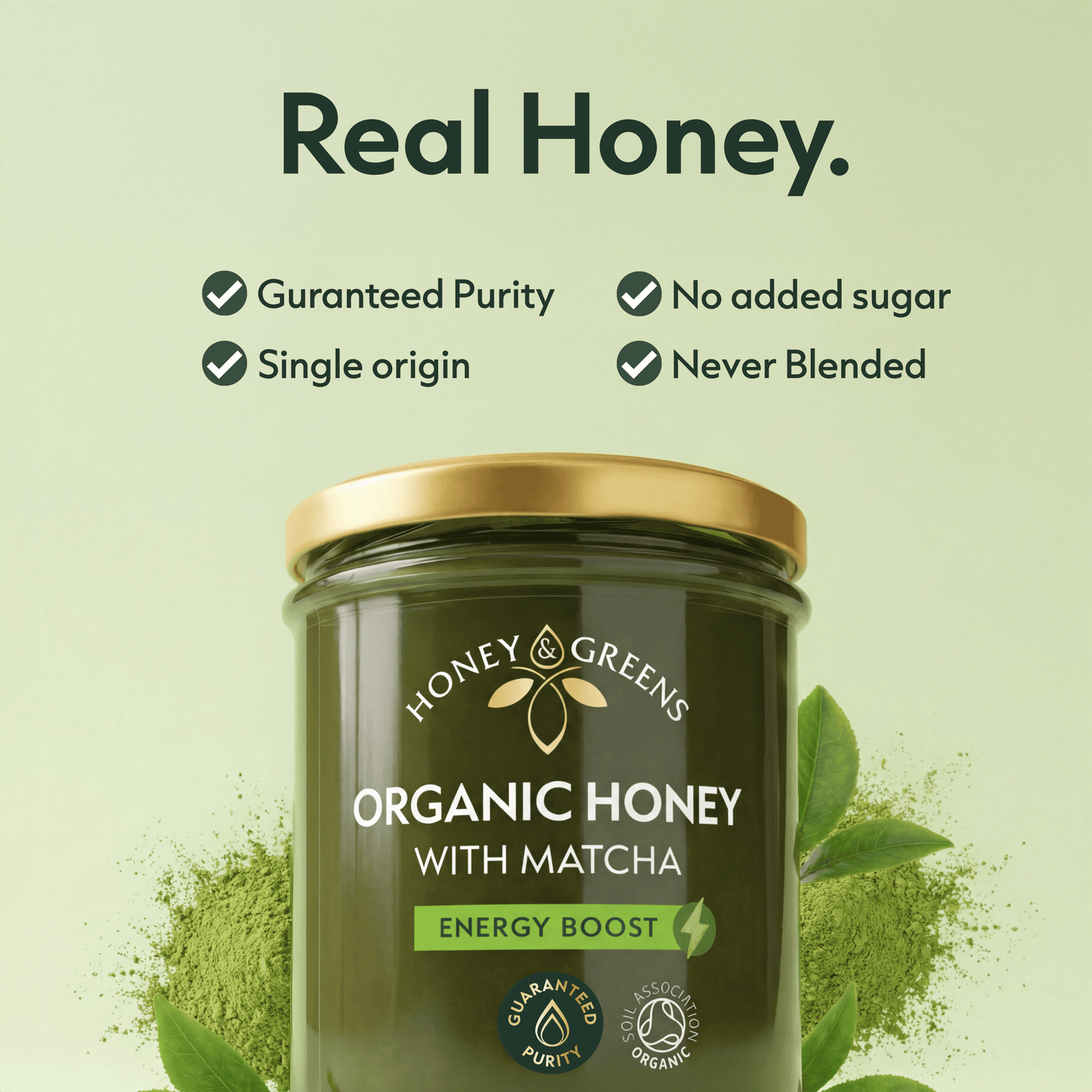 Organic Honey with Matcha