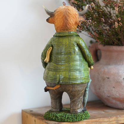 Highland Cow Resin Ornament Garden Home Statue