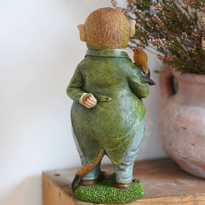 Mr Monkey Resin Ornament Garden Home Statue