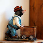 Mining Mole A Resin Garden Ornament Outdoor Sculpture