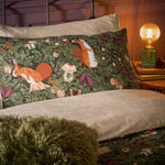 Pineberry Forest Woodland Duvet Cover Set Multicoloured: Multicoloured / Super King