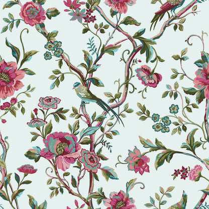Vintage Chinoiserie Floral Exotic Duvet Cover Set Jade: Jade