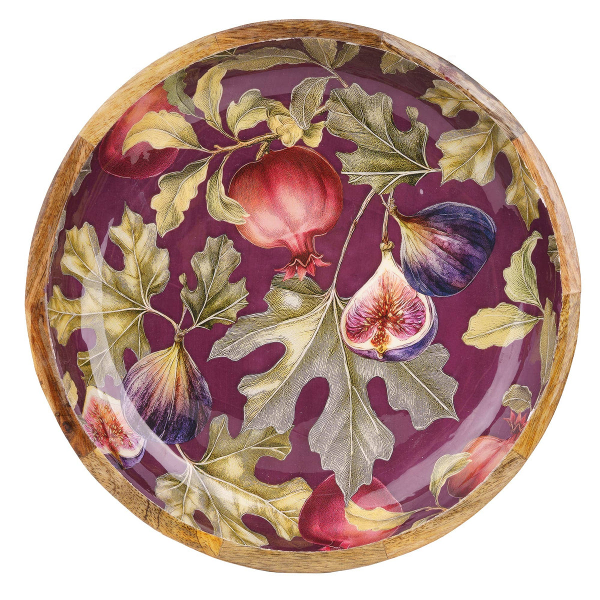 Mango Wood Bowl - Fig & Pomegranate