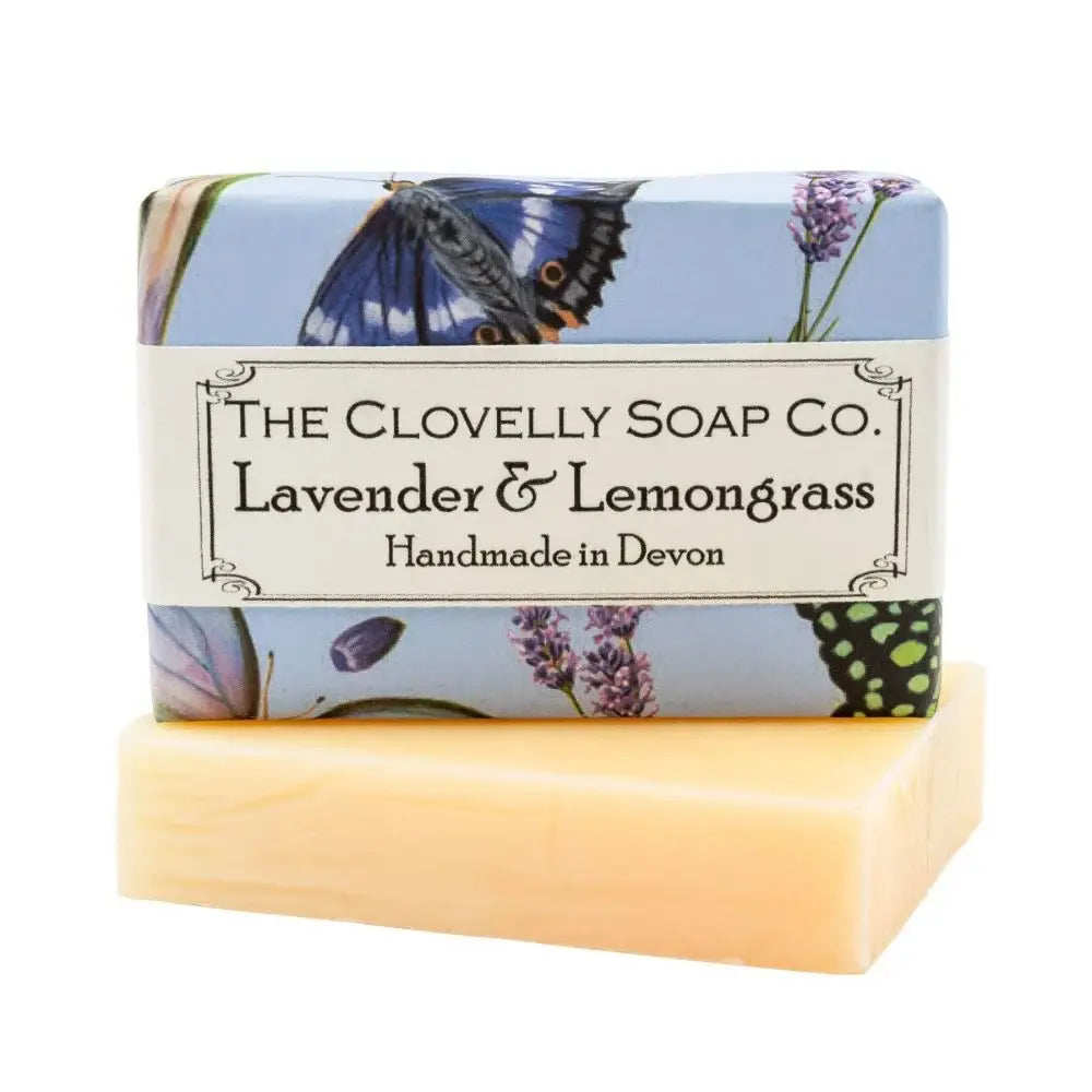 Lavender & Lemongrass Soap Bar: 100g 9cm by 6cm by 2cm