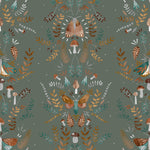Luna Wood Duvet Cover Set Fern Green: Fern Green / Double