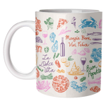 Mugs 'Italian Foodie Doodles – La Dolce Vita Pizza Pasta W: Mug Premium 11oz