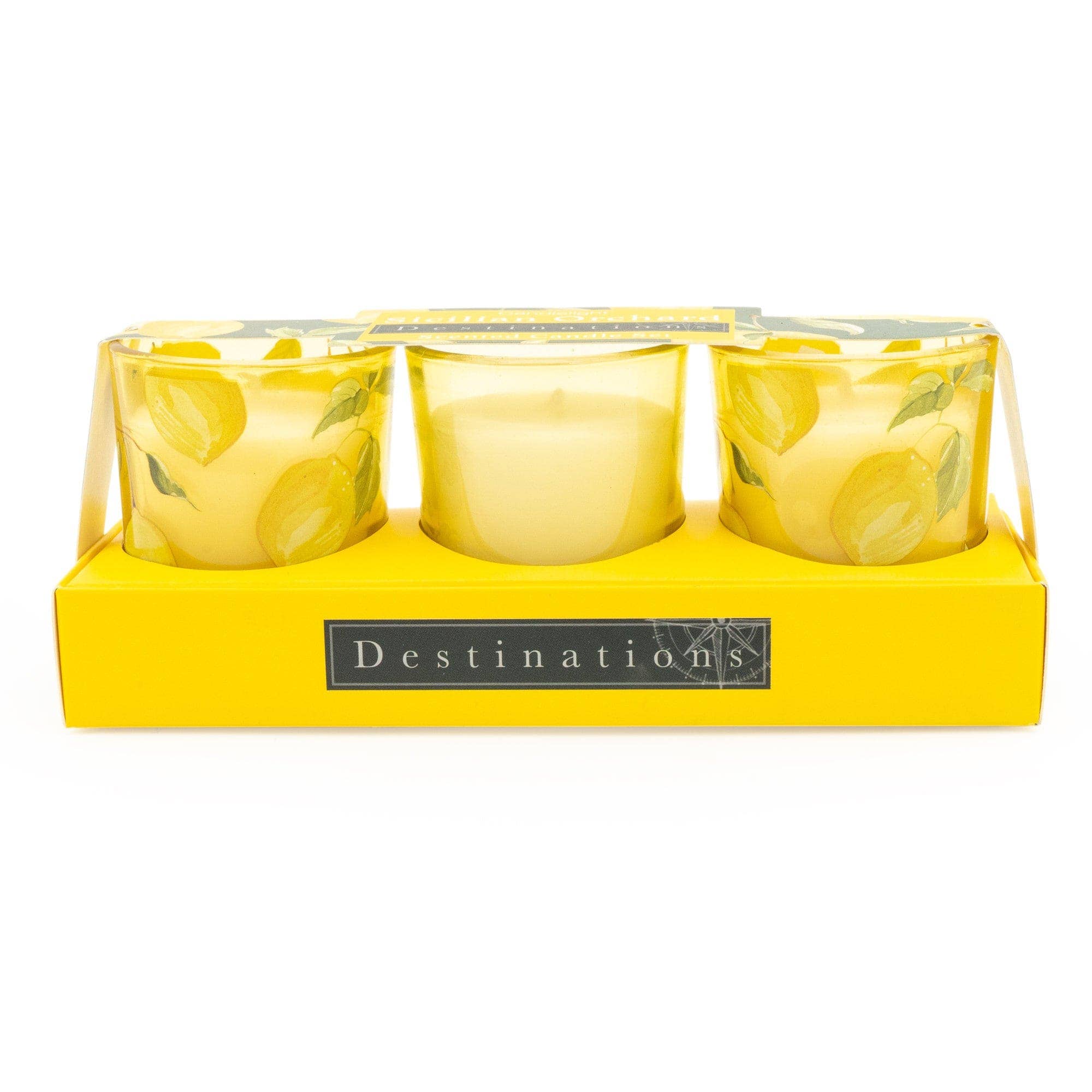 Sicilian Orchard S/3 Mini Votives with Lemon Grove Scent