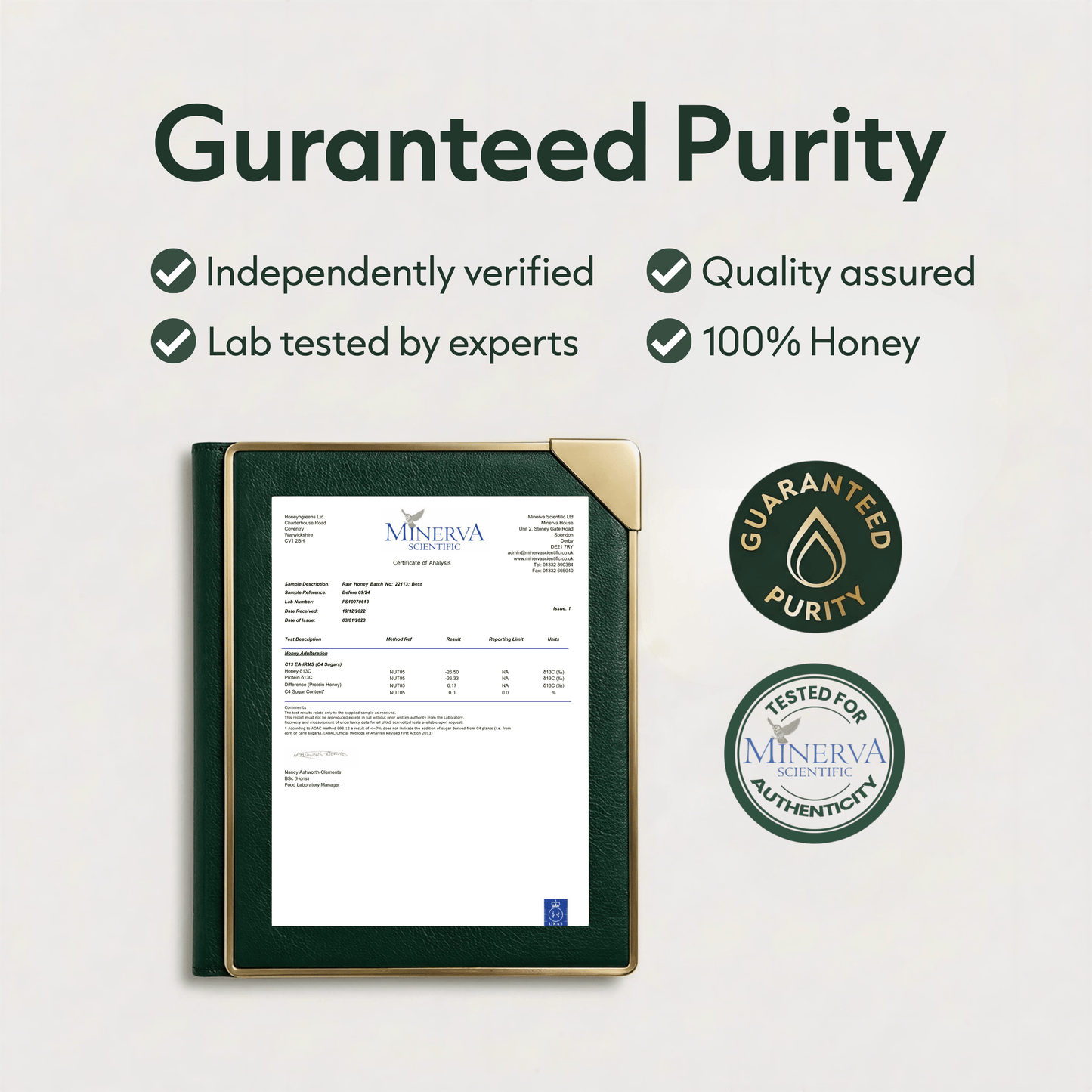 British Raw Wildflower Honey - Lab Tested & Certified