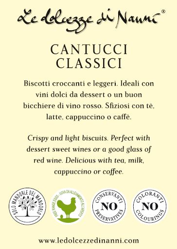 Cantucci Biscotti alla mandorla fatti a mano, Italia