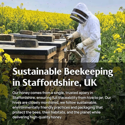 British Raw Wildflower Honey - Lab Tested & Certified
