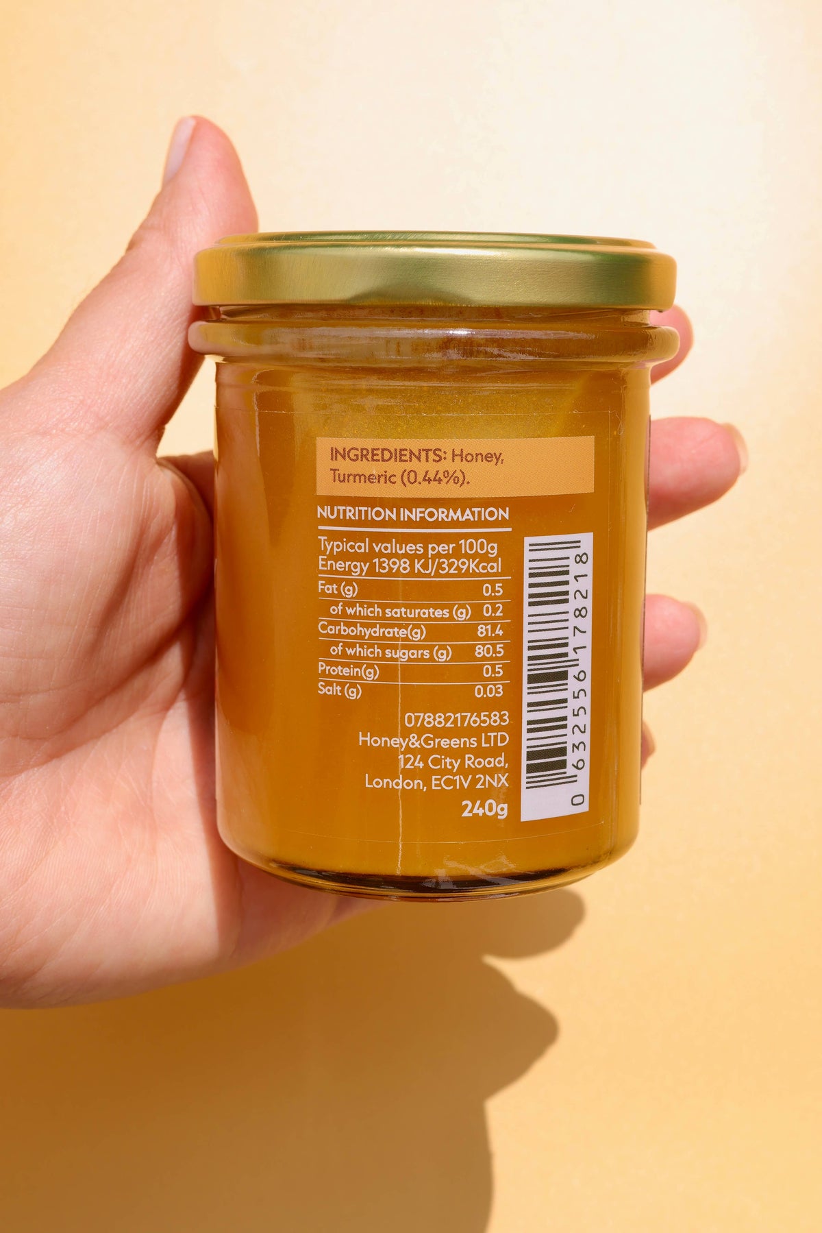 British Honey with Turmeric 240g