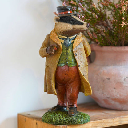 Master Badger Resin Ornament Garden Home Statue