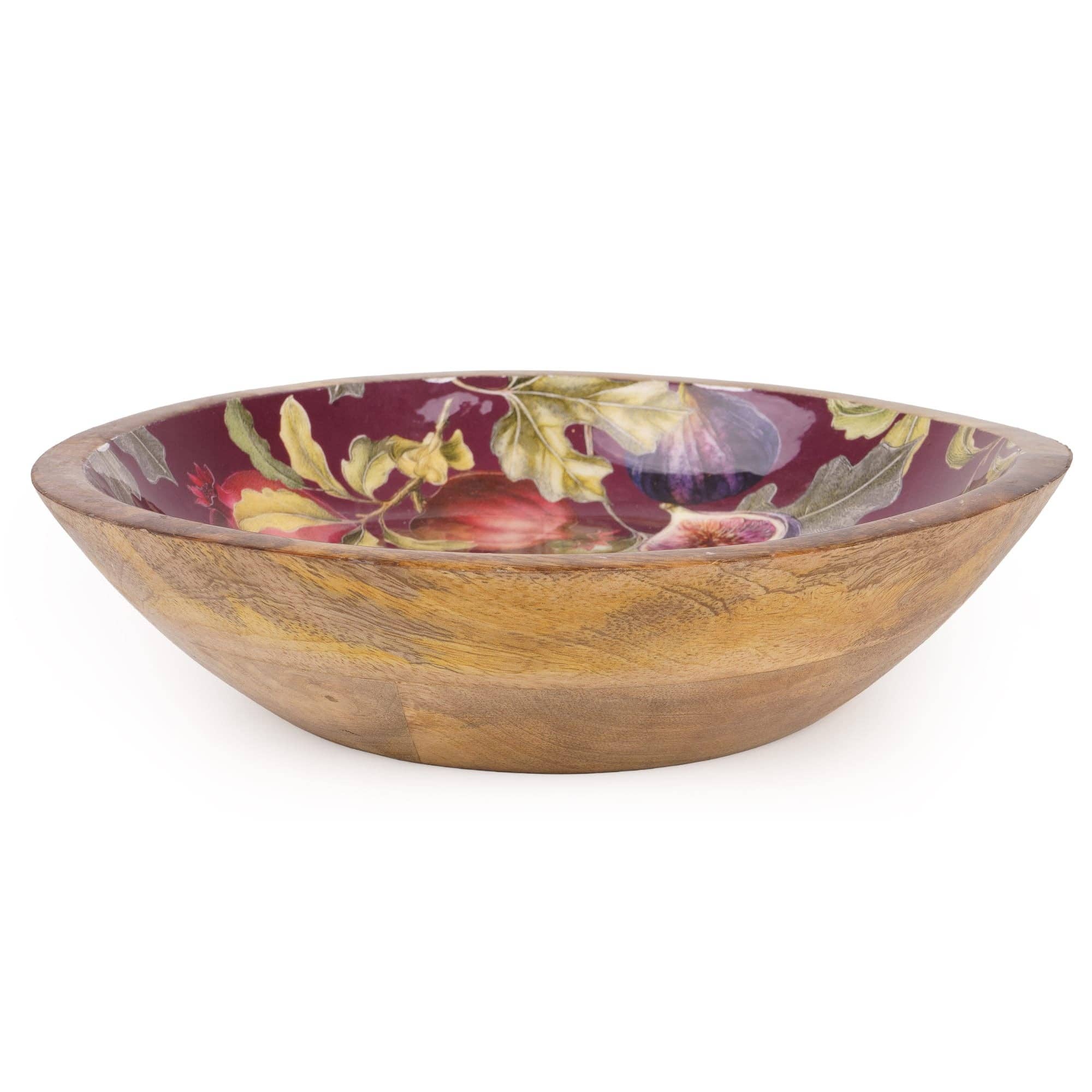 Mango Wood Bowl - Fig & Pomegranate