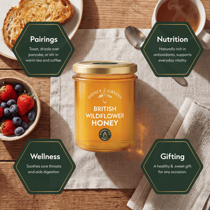 British Raw Wildflower Honey - Lab Tested & Certified