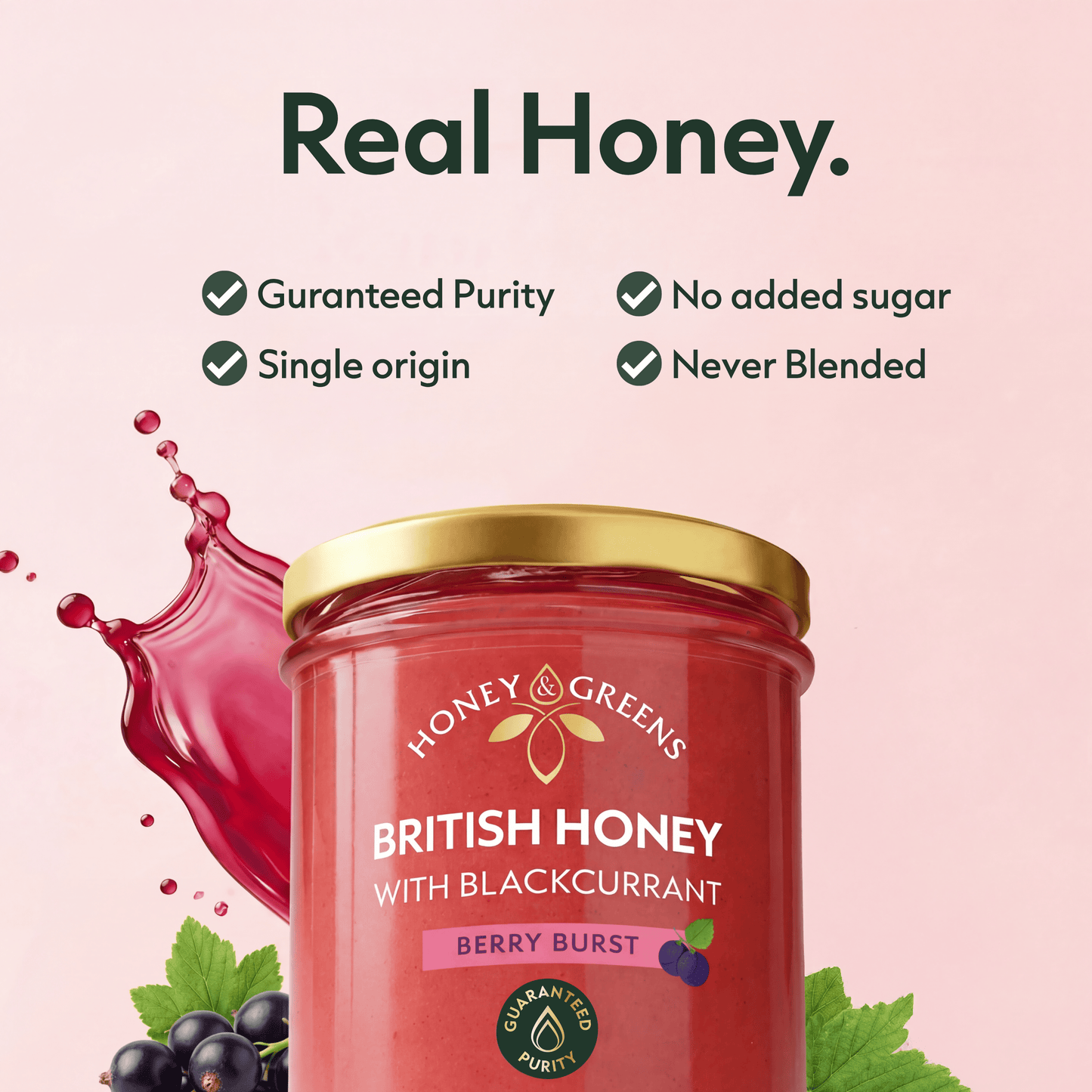 Blackcurrant Infused Honey – Raw British Honey (Healthy Jam)