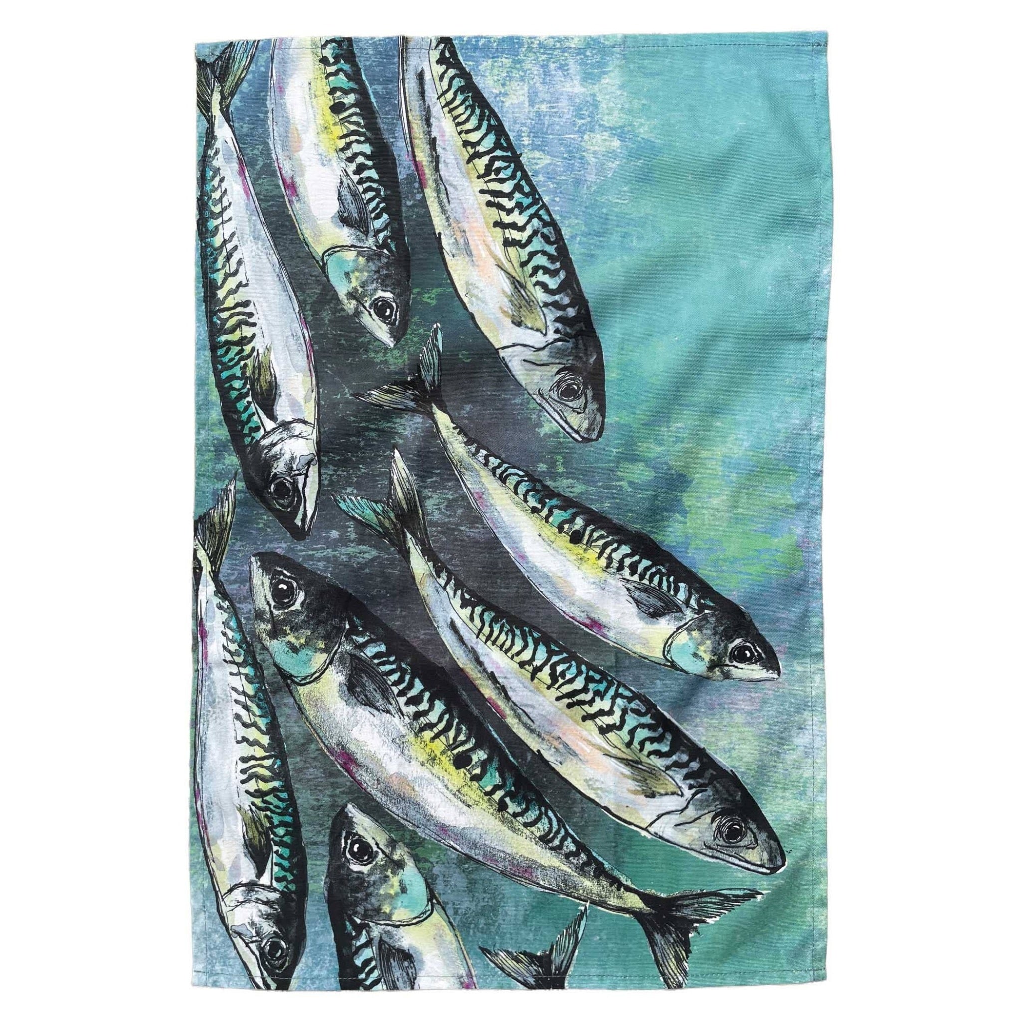 Mackerel Shoal Tea Towel