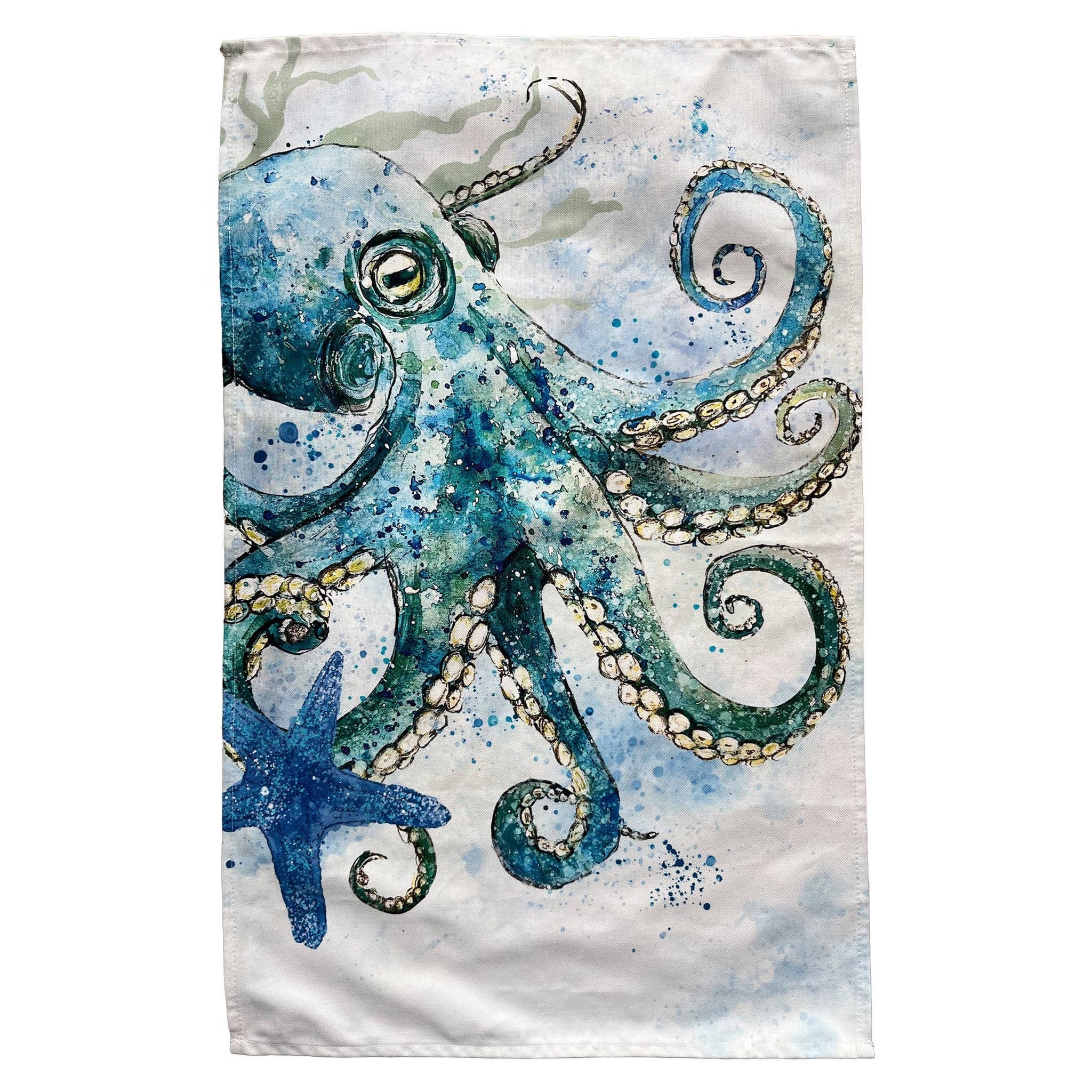 Blue Octopus Tea Towel
